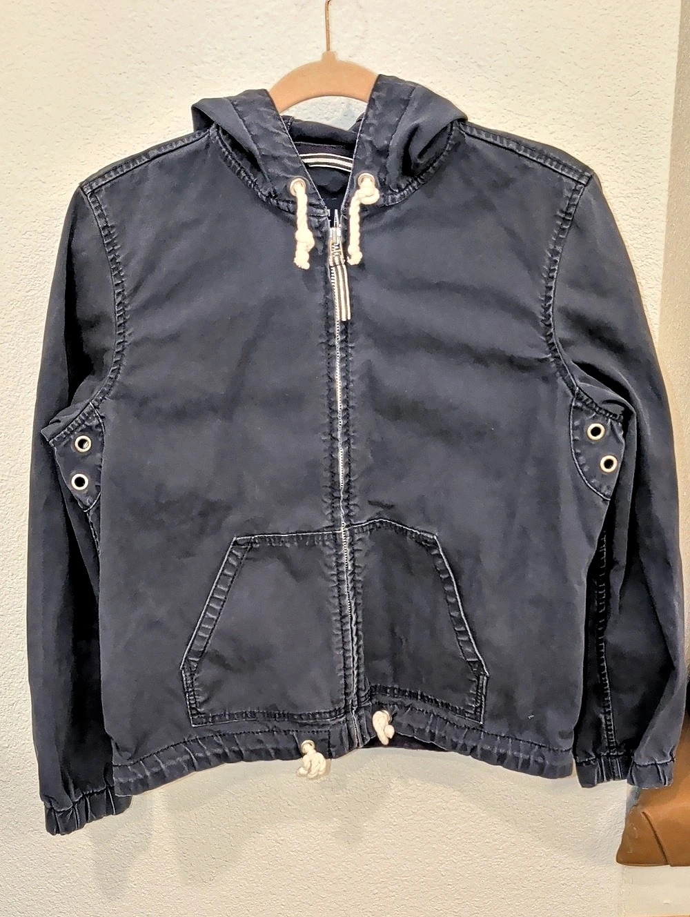 Gap Cotton Hooded Utility Jacket in Vintage Navy, Sailor Blue - Perfext Patina